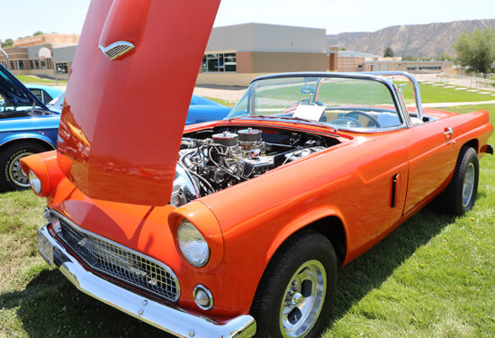 Orange classic car at 2024 Garfield County Fair Car Show