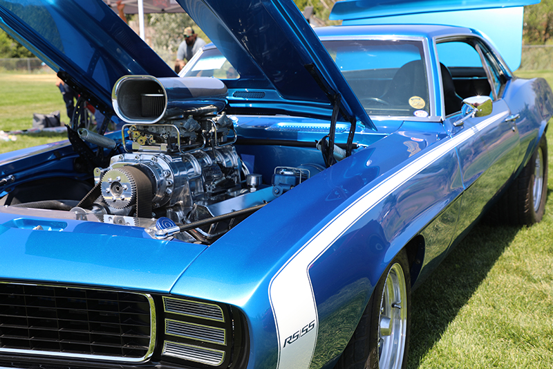 Blue classic car at 2024 Garfield County Fair Car Show