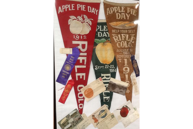 apple-pie-day-display Apple Pie Day display at Rifle Heritage Center