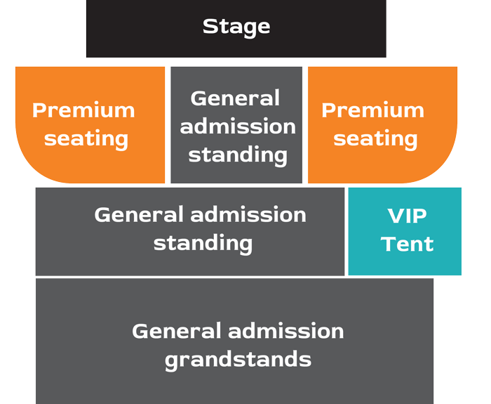 Concert seating chart.