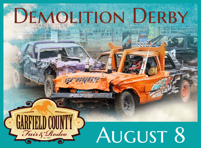 Demolition derby August 8, Garfield County Fair